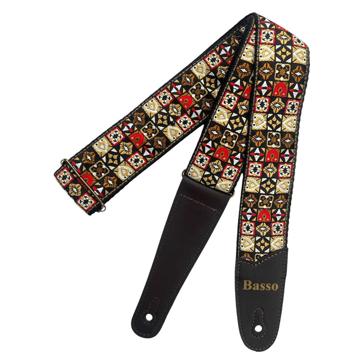 Correia - Alça - para Guitarra, Violão e Baixo Basso Jacquard Marrom