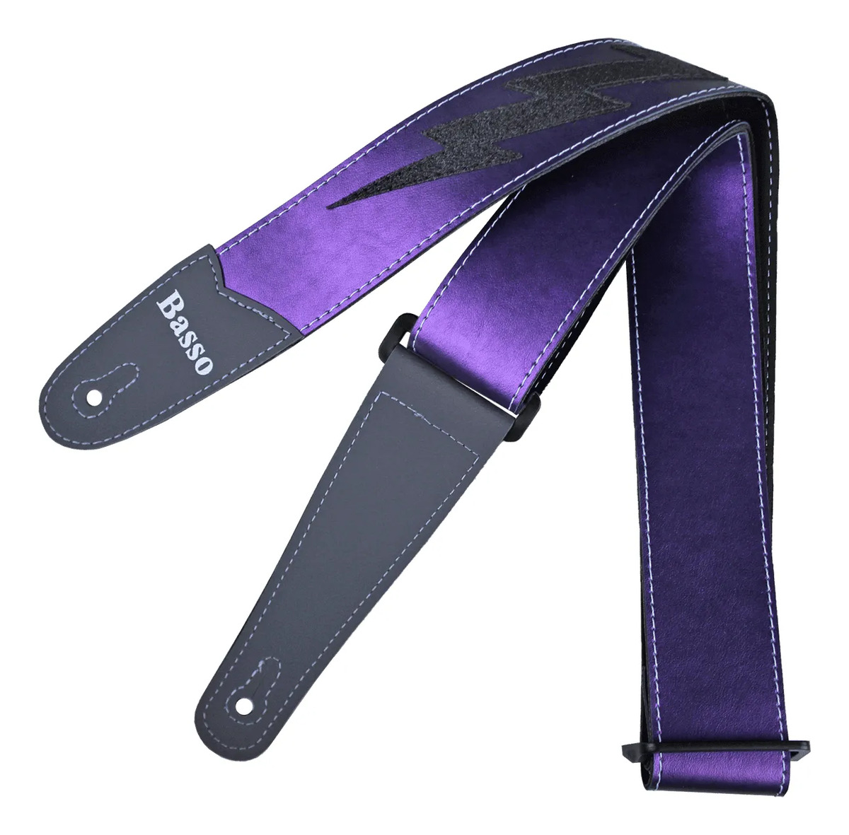 Correia Alça Violão Guitarra Baixo Basso Pl 95 Raio Sintético Purple