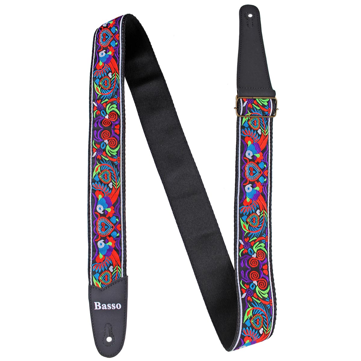 Correia Alça Guitarra Violão e Baixo Basso JC 03 Jacquard Roxa