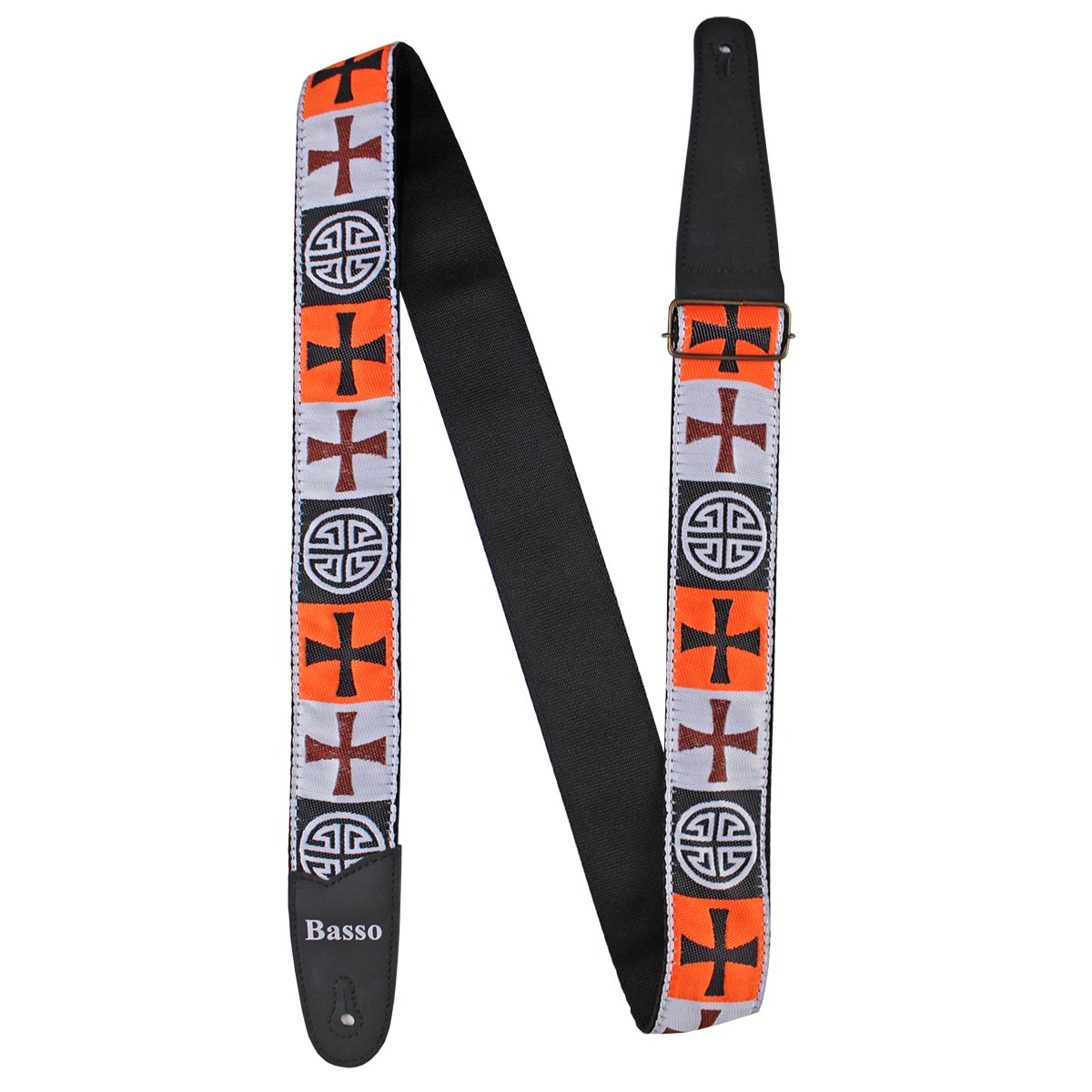 Correia Alça Guitarra Violão e Baixo Basso JC 18 Jacquard Branca