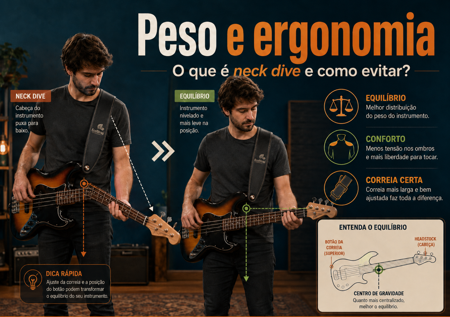 Peso e ergonomia: o que é neck dive e como evitar?