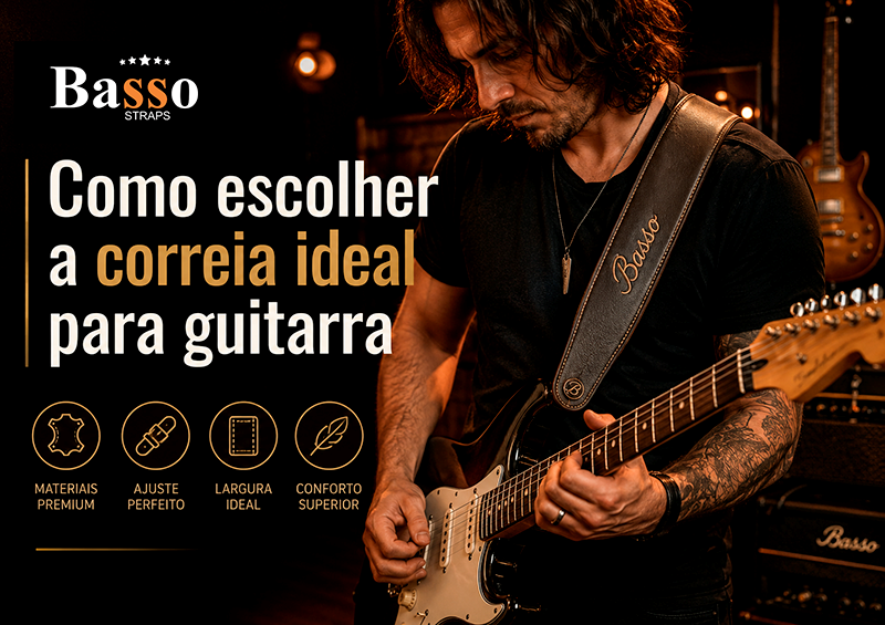 Como escolher a correia ideal para guitarra