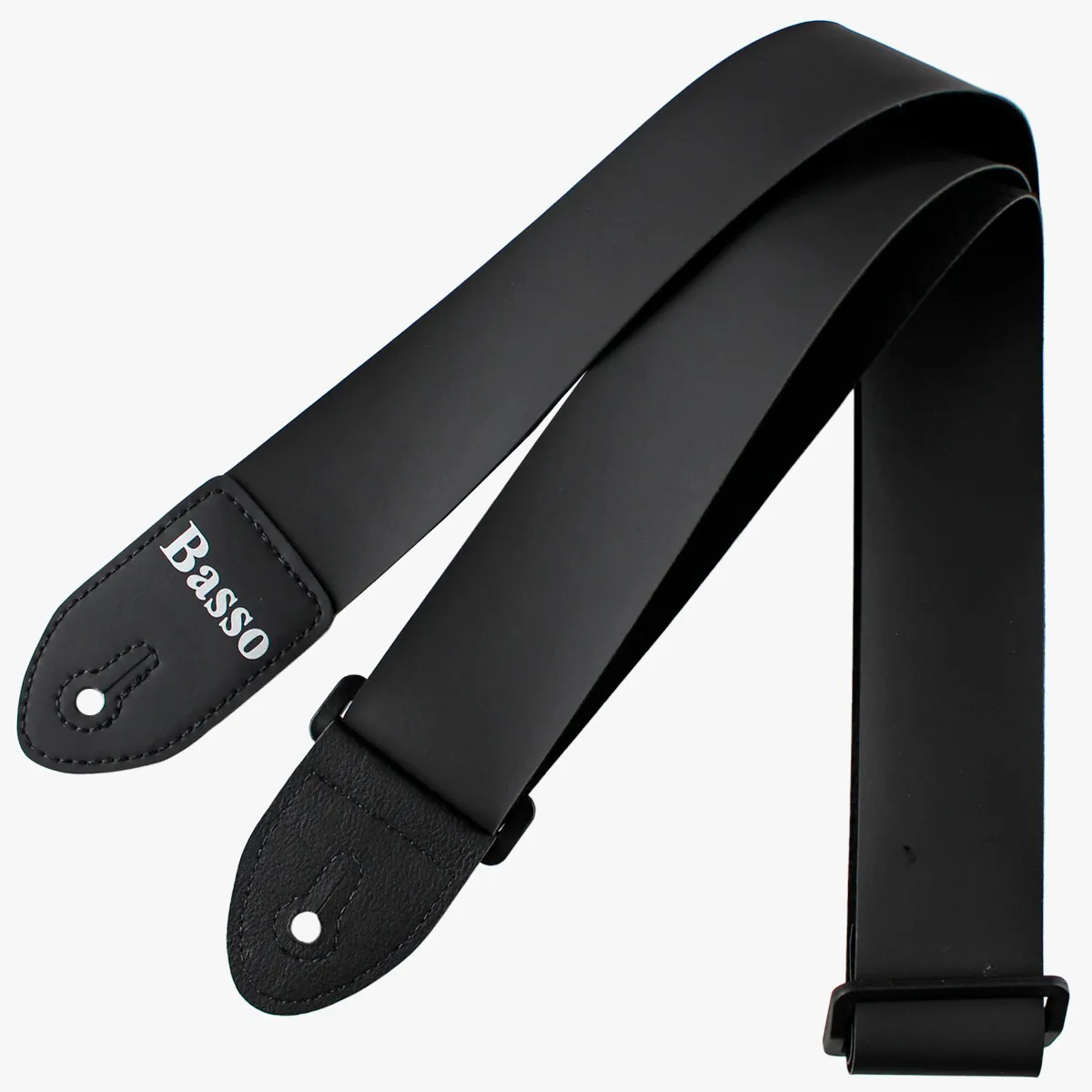 Correia Alça Guitarra Violão Baixo Basso Sintético Liso Preto Ajustável 85 à 150cm Modelo NY 01