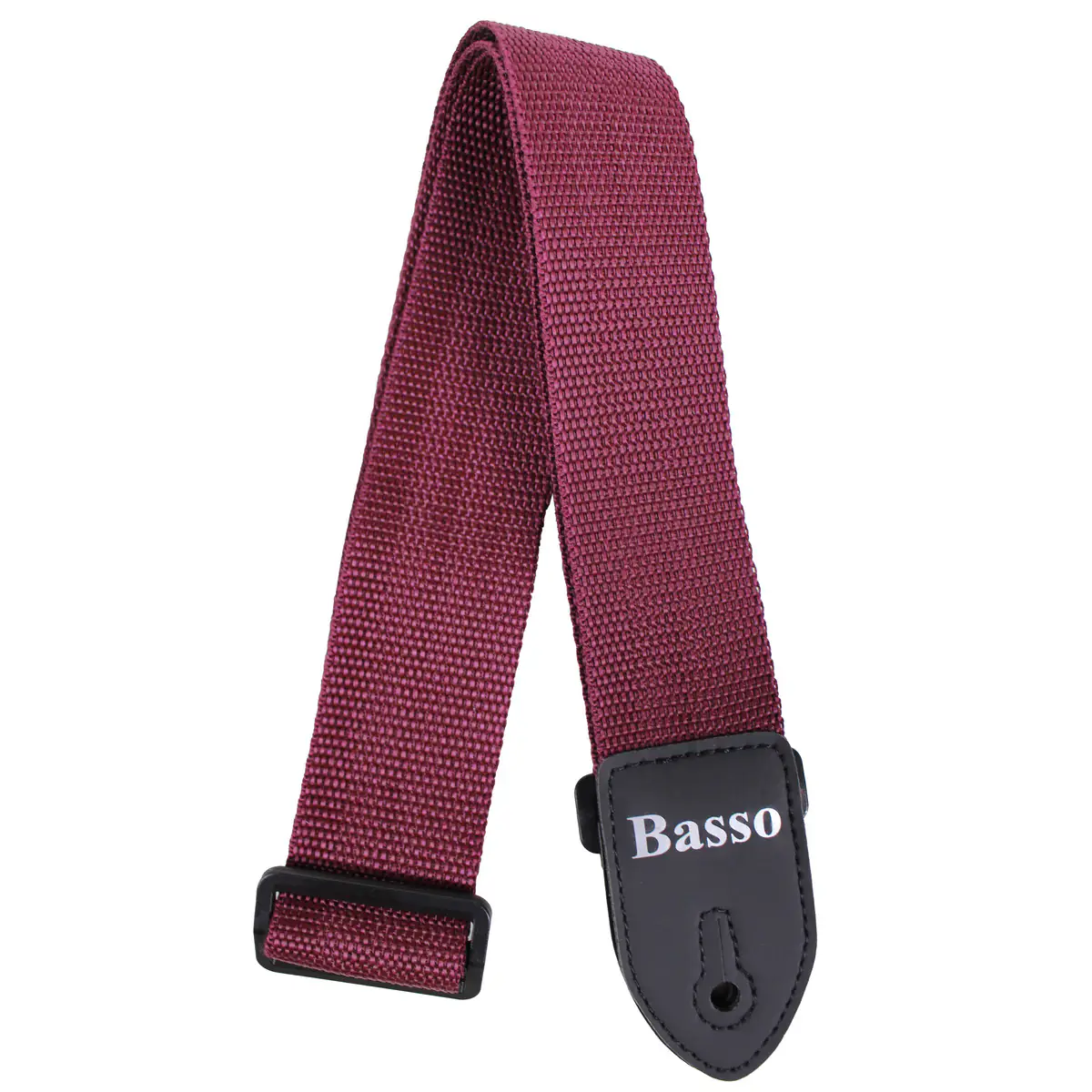 Correia Alça Guitarra Violão Baixo Basso Nylon Bordô Ajustável 85 à 150cm Modelo NY 15
