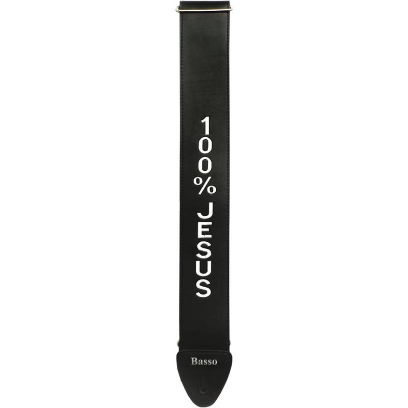 Correia Alça Guitarra Violão Baixo Basso Sintético Liso Preto Ajustável 85 à 150cm NY 07 100% Jesus